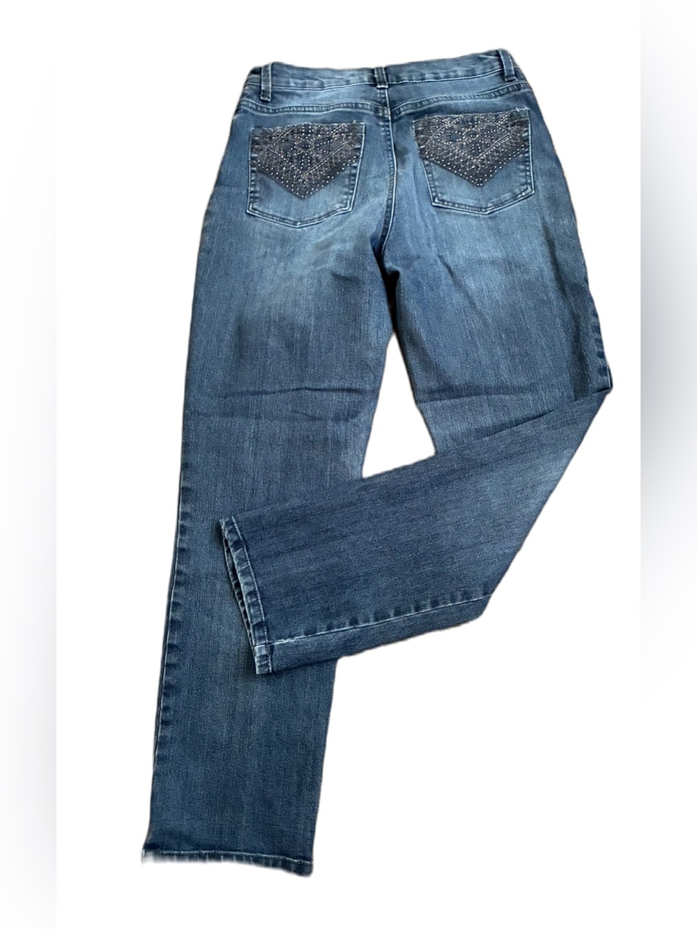 Gloria Vanderbilt Amanda Jeans, Sz 6/Missy/Short, Gems/Embroidery on Pockets